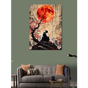 Kanvas Tablo Güneş Ve Japon Kadın 70x100 cm