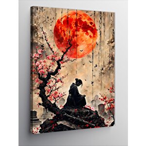 Kanvas Tablo Güneş Ve Japon Kadın