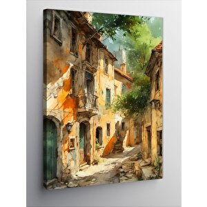 Kanvas Tablo Eski Evler 100x140 cm