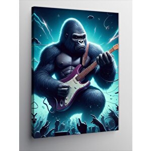 Kanvas Tablo Gitar Çalan Goril 100x140 cm