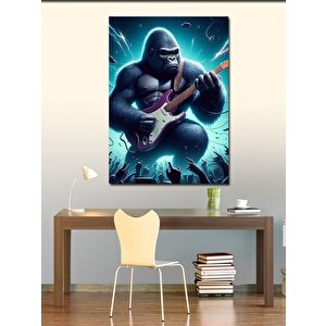 Kanvas Tablo Gitar Çalan Goril 100x140 cm