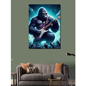 Kanvas Tablo Gitar Çalan Goril 100x140 cm