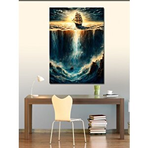 Kanvas Tablo Büyük Gemi Ve Akıntı 100x140 cm