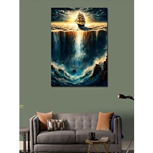 Kanvas Tablo Büyük Gemi Ve Akıntı 100x140 cm