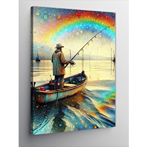 Kanvas Tablo Balıkçı Ahşap Tekne 100x140 cm