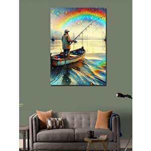 Kanvas Tablo Balıkçı Ahşap Tekne 100x140 cm