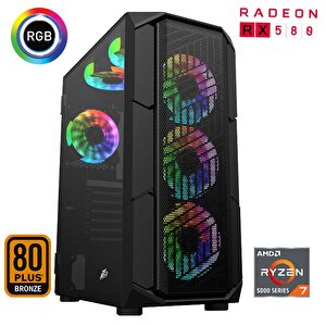 Xsr494 Ryzen 7 5700x 16gb Ram 512gb M.2 Nvme Ssd 8gb Rx580 Ekran Kartı Oyun Bilgisayarı