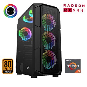 Xsr467 Ryzen 5 5600 16gb Ram 512gb M.2 Nvme Ssd 8gb Rx580 Ekran Kartı 24"curved 180hz Oyun Bilgisayarı