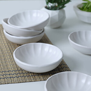 Mat Beyaz Sirius Çerezlik / Sosluk 12 Cm 6 Adet 022
