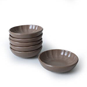 Mat Toprak Taupe Sirius Çerezlik / Sosluk 12 Cm 6 Adet 977