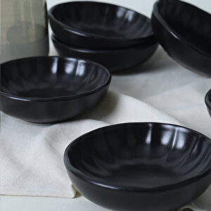 Mat Siyah Sirius Çerezlik / Sosluk 12 Cm 6 Adet 956