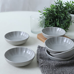 Mat Gri Sirius Çerezlik / Sosluk 12 Cm 6 Adet 995