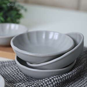 Mat Gri Sirius Çerezlik / Sosluk 12 Cm 6 Adet 995