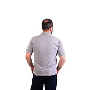 Polo Yaka Kısa Kol Pike Lakost - Gri - Cepli S