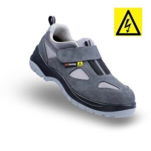 Policap 157-01 S1 Gri Süet Kompozit Burunlu Elektrikçi İş Ayakkabısı 44