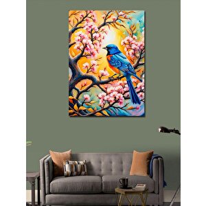 Kanvas Tablo Daldaki Mavi Kuş 70x100 cm