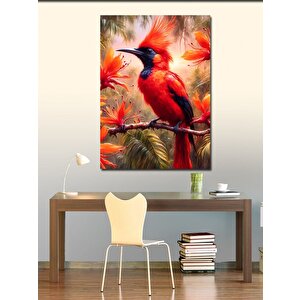 Kanvas Tablo Daldaki Kırmızı Kuş 70x100 cm