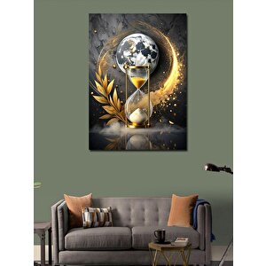 Kanvas Tablo Kum Saati Ve Dolunay 70x100 cm