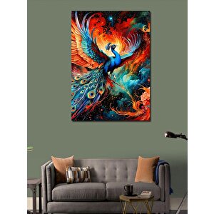 Kanvas Tablo Kızıl Kanatlı Tavus Kuşu 70x100 cm
