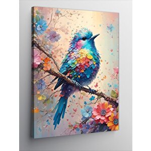 Kanvas Tablo Daldaki Mavi Kuş 70x100 cm