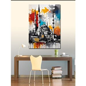 Kanvas Tablo Renkli Fon Cami 100x140 cm