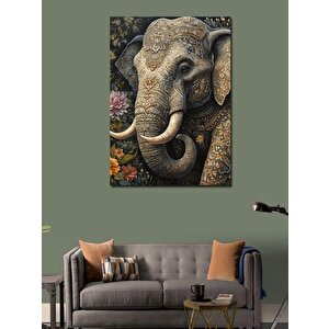 Kanvas Tablo Desenli Fil 70x100 cm