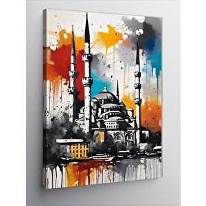 Kanvas Tablo Renkli Fon Cami