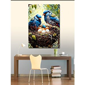 Kanvas Tablo Mavi Kuşlar 70x100 cm