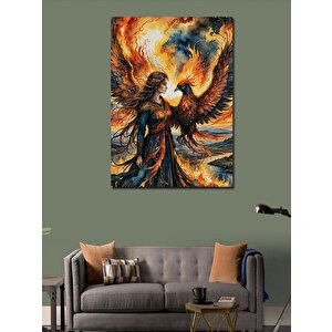 Kanvas Tablo Anka Kuşu Ve Kadın 70x100 cm