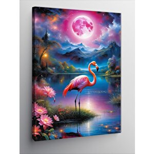 Kanvas Tablo Pembe Flamingo 70x100 cm