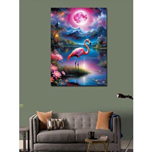 Kanvas Tablo Pembe Flamingo 70x100 cm