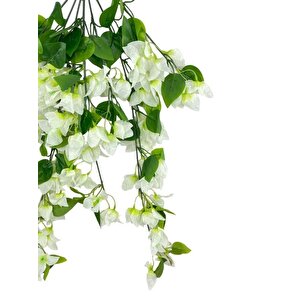Yapay Çiçek Beyaz Begonvil Çiçeği 8dallı 70cm Sarkan Çiçek