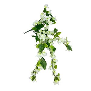 Yapay Çiçek Beyaz Begonvil Çiçeği 8dallı 70cm Sarkan Çiçek