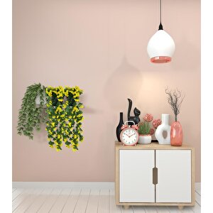 Yapay Çiçek Saksıda Sarkan Çiçek Sarı Begonvil 70*25