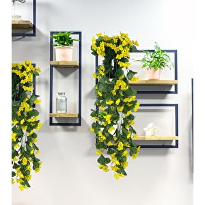 Yapay Çiçek Saksıda Sarkan Çiçek Sarı Begonvil 70*25