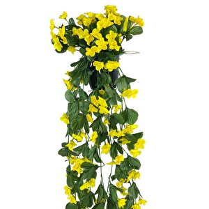 Yapay Çiçek Saksıda Sarkan Çiçek Sarı Begonvil 70*25
