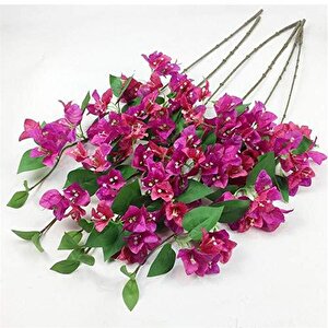 Yapay Çiçek Begonvil Çiçeği Fuşya 80cm Tek Dal Bodrum Çiçeği  Sarkan Çiçek