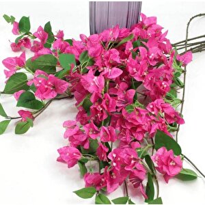 Yapay Çiçek Begonvil Çiçeği Fuşya 80cm Tek Dal Bodrum Çiçeği  Sarkan Çiçek