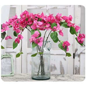 Yapay Çiçek Begonvil Çiçeği Fuşya 80cm Tek Dal Bodrum Çiçeği  Sarkan Çiçek