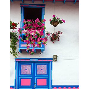 Yapay Çiçek Fuşya Pembe Begonvil Küpeşte Askılı Saksıda Balkon Çiçeği Çiçek Sepeti