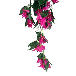 Yapay Çiçek Saksıda Sarkan Begonvil Fuşya 3 Dal Bodrum Çiçeği 60*23cm