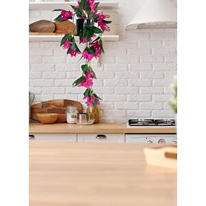 Yapay Çiçek Saksıda Sarkan Begonvil Fuşya 3 Dal Bodrum Çiçeği 60*23cm