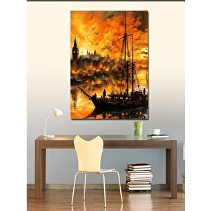 Kanvas Tablo Yelkenli Tekne 100x140 cm