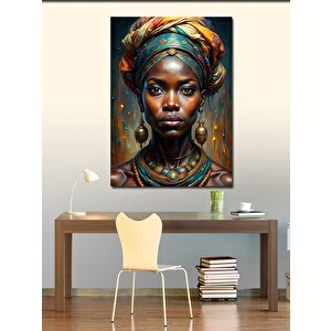 Kanvas Tablo Afrikalı Kadın 100x140 cm