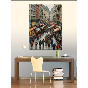 Kanvas Tablo Çarşı Manzaralı 70x100 cm