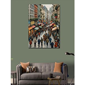 Kanvas Tablo Çarşı Manzaralı 70x100 cm