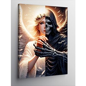 Kanvas Tablo İskelet Ve Melek 70x100 cm