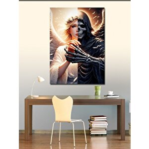 Kanvas Tablo İskelet Ve Melek 70x100 cm