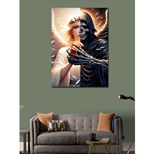 Kanvas Tablo İskelet Ve Melek 70x100 cm