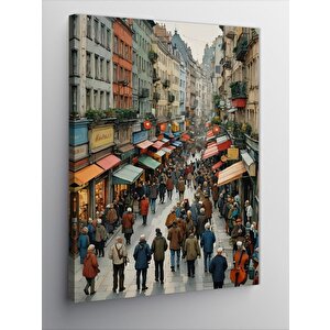 Kanvas Tablo Çarşı Manzaralı